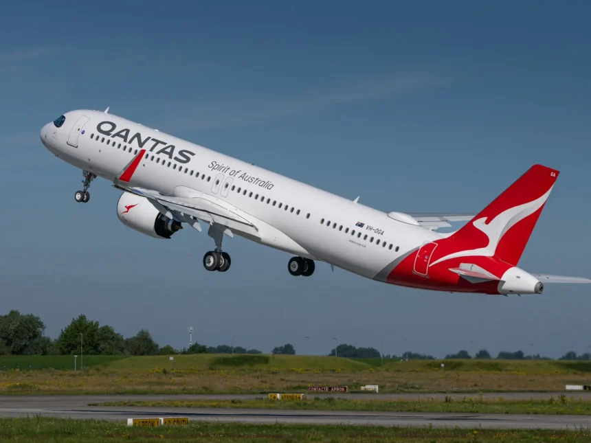 Qantas Aircraft taking off