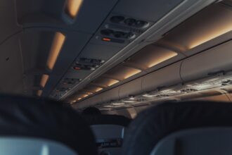 Inside a plane