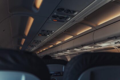 Inside a plane
