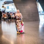 Woman in an airport