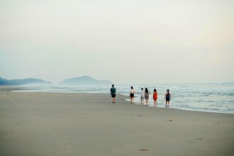 Friends on a beach