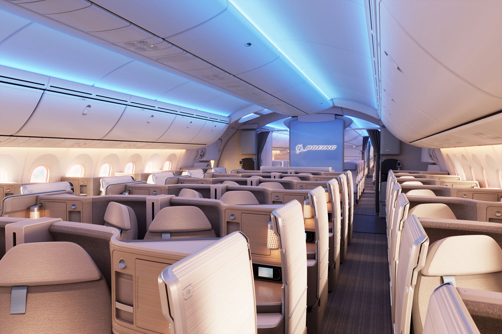 Boeing 787 Dreamliner interior cabin
