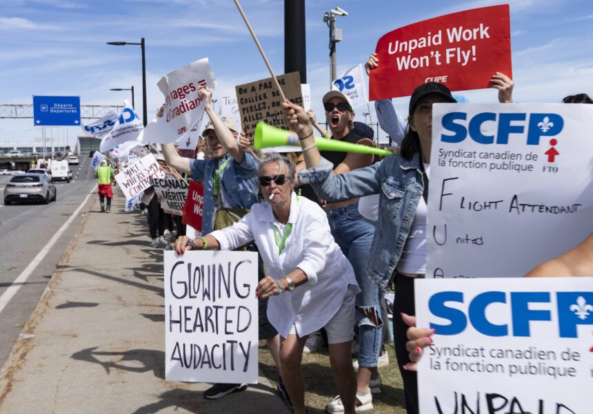 Air Canada flight attendant's strike