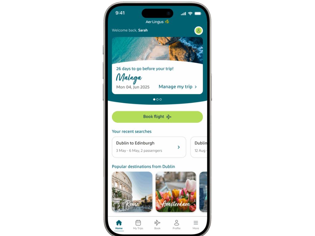 Aer Lingus major mobile update has been unveiled and features a huge refurb and transformation for the way passengers use the app.
