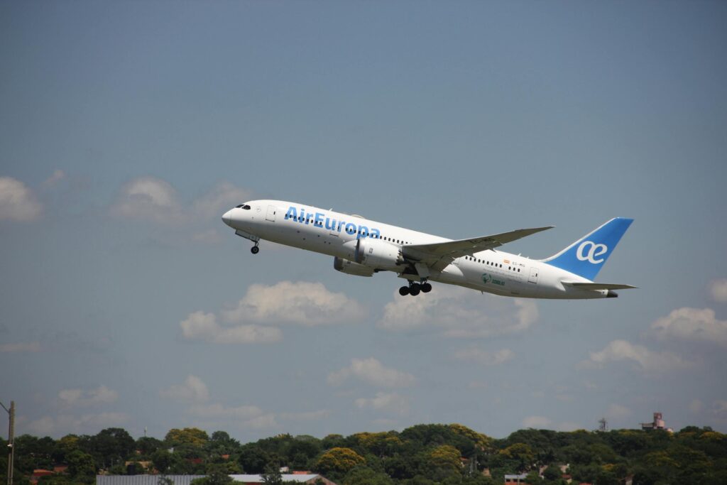 Multiple airlines had tried to bid for Air Europa. This shows an aircraft from the SPanish operator in the sky