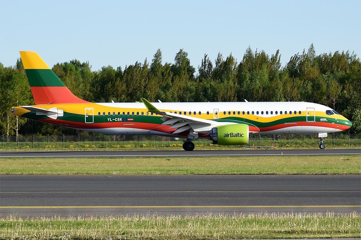 airBaltic A220-300 with Lithuanian Flag Livery