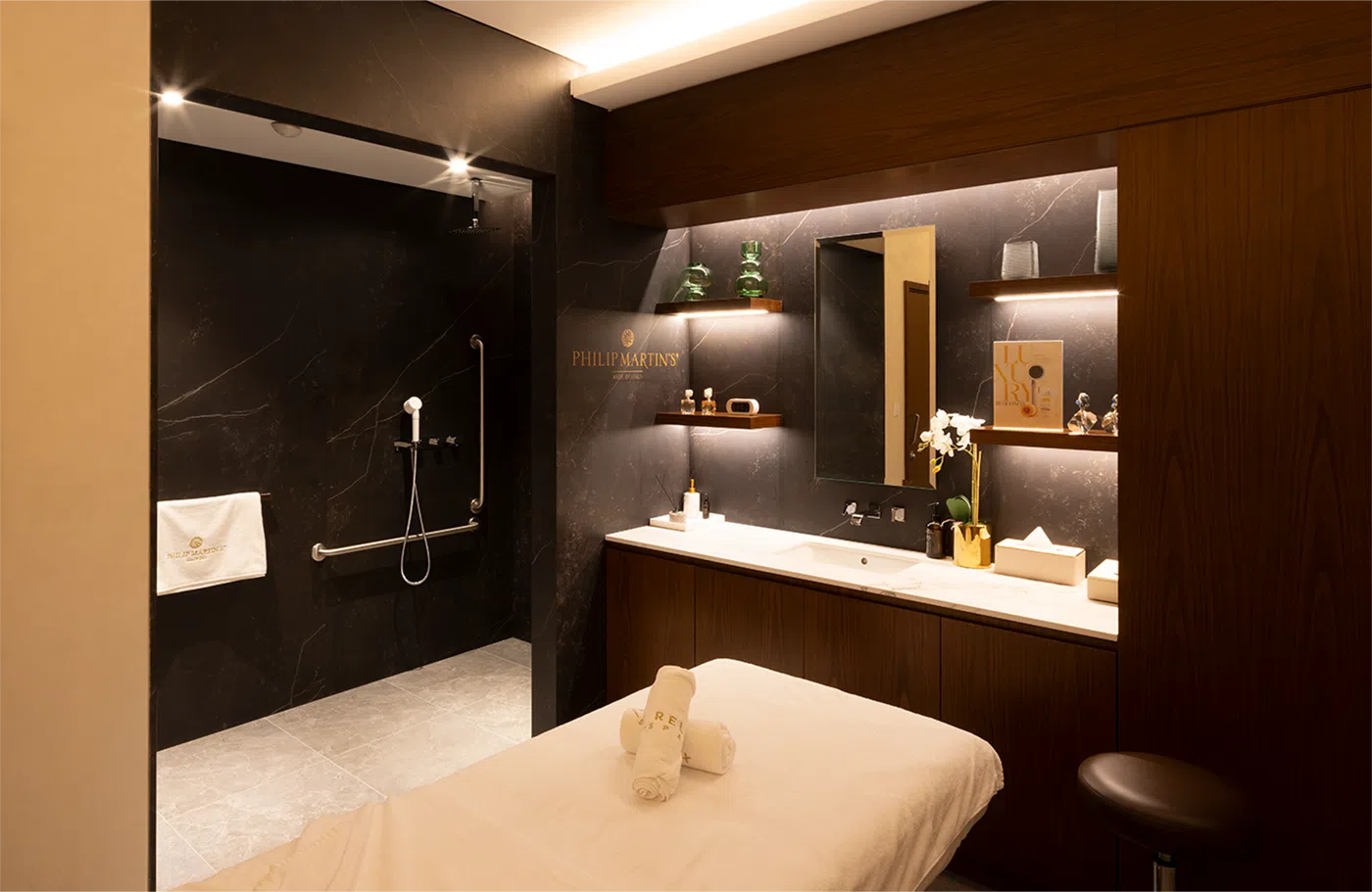Be Relax Spa AUH Showers © Etihad Airways