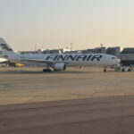 Finnair Airbus A330-300 on the runway at Heathrow airport