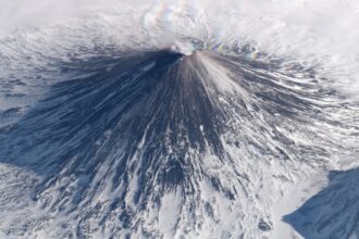 Klyuchevskoy volcano prior to eruption