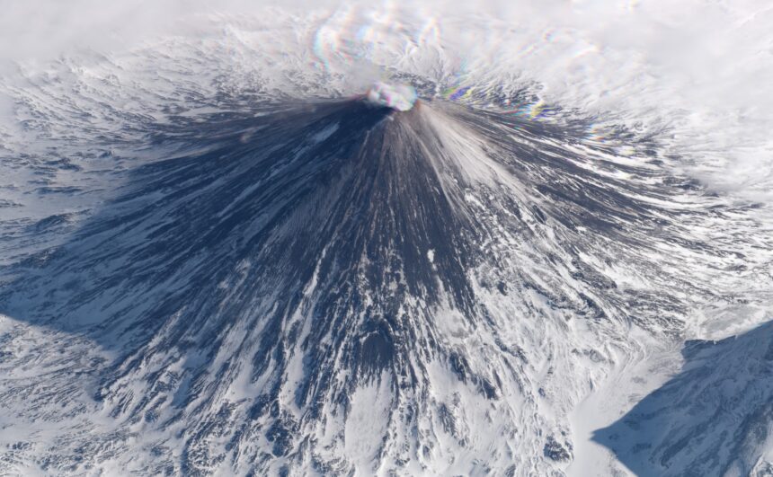 Klyuchevskoy volcano prior to eruption
