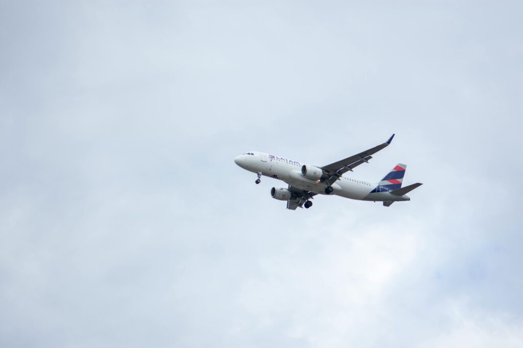 LATAM AIrlines aircraft in the sky