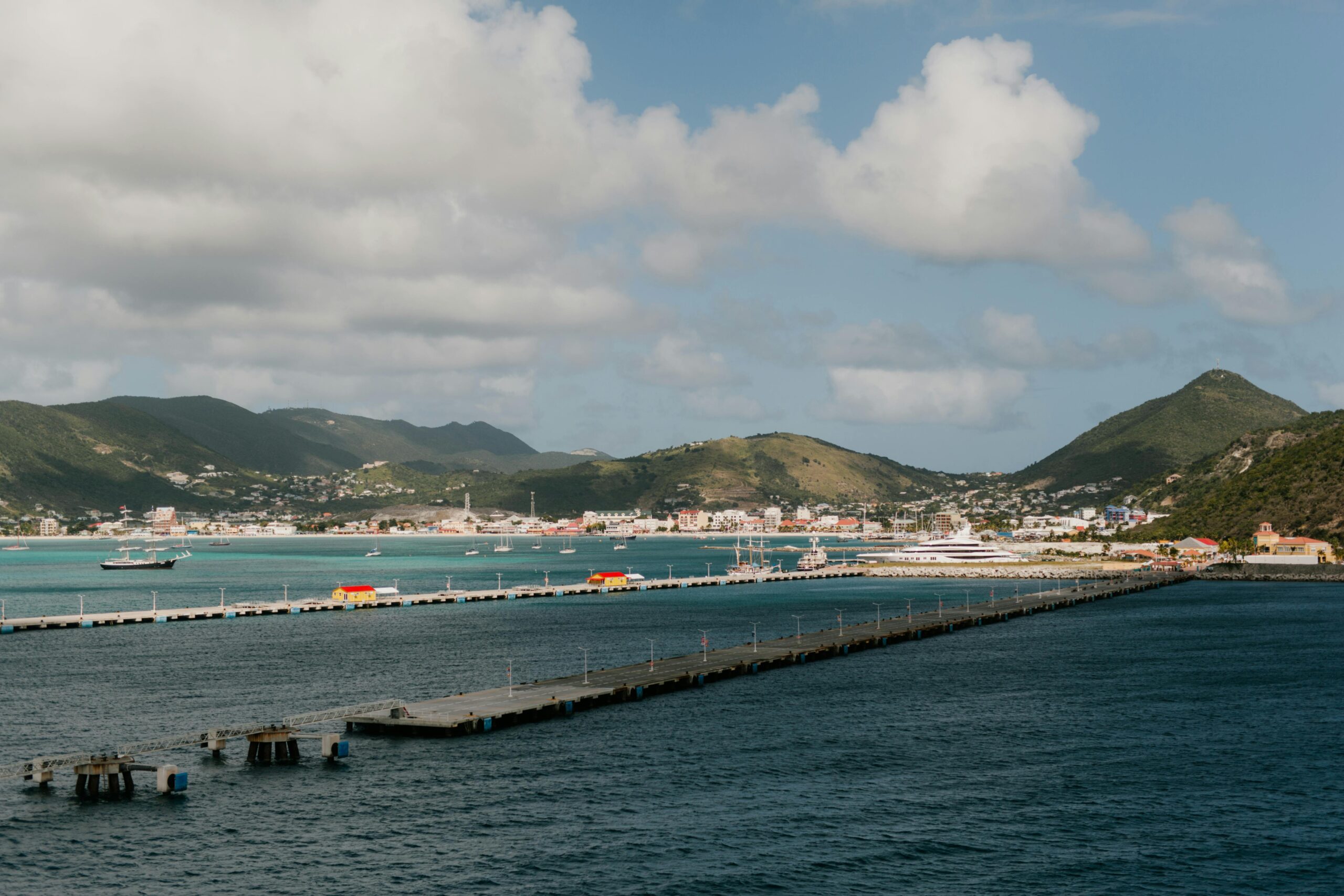 Sint Maarten view of a pier 