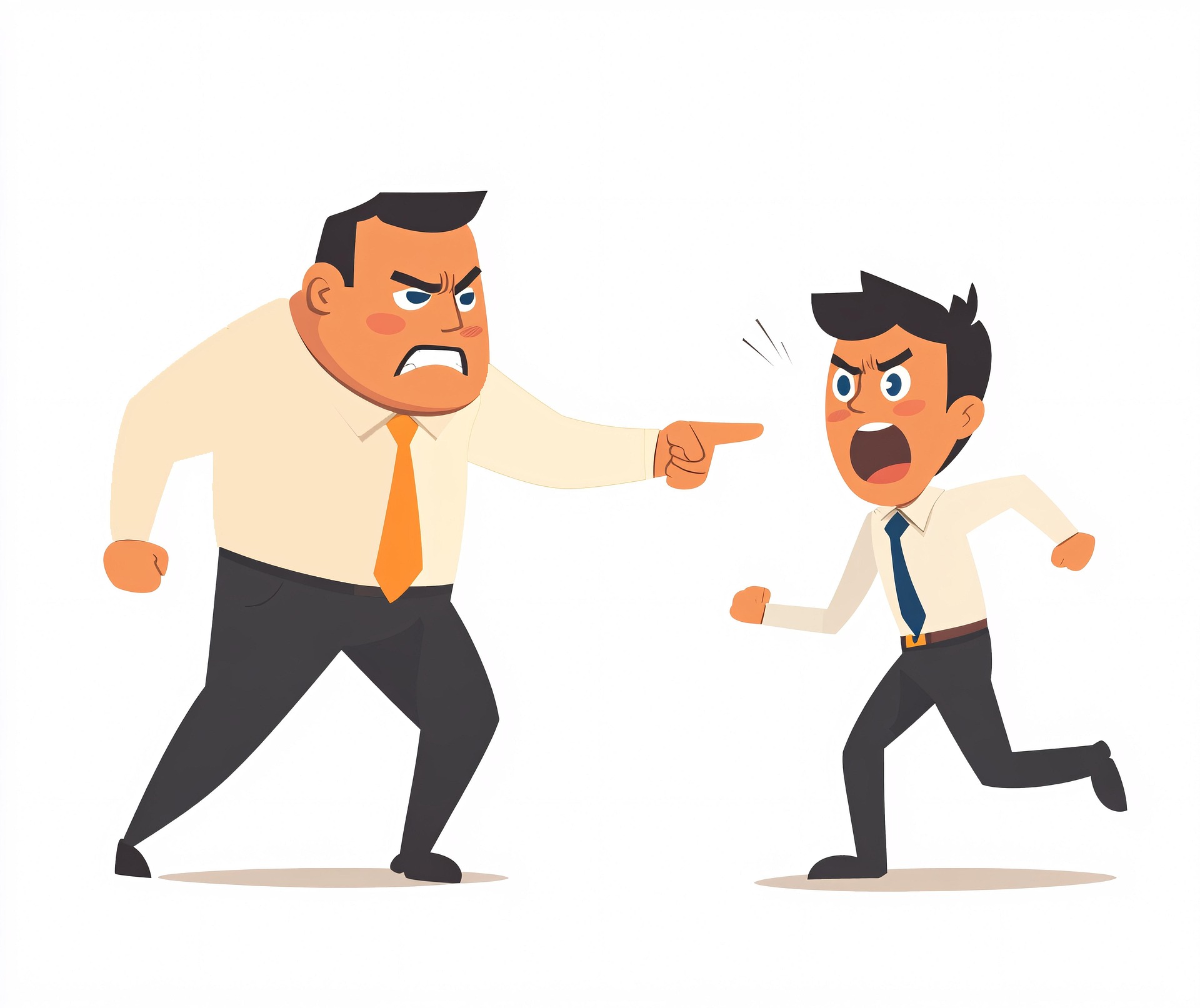 Illustration of two angry passengers in conflict, symbolising unruly passenger behaviour and in-flight disruptions.