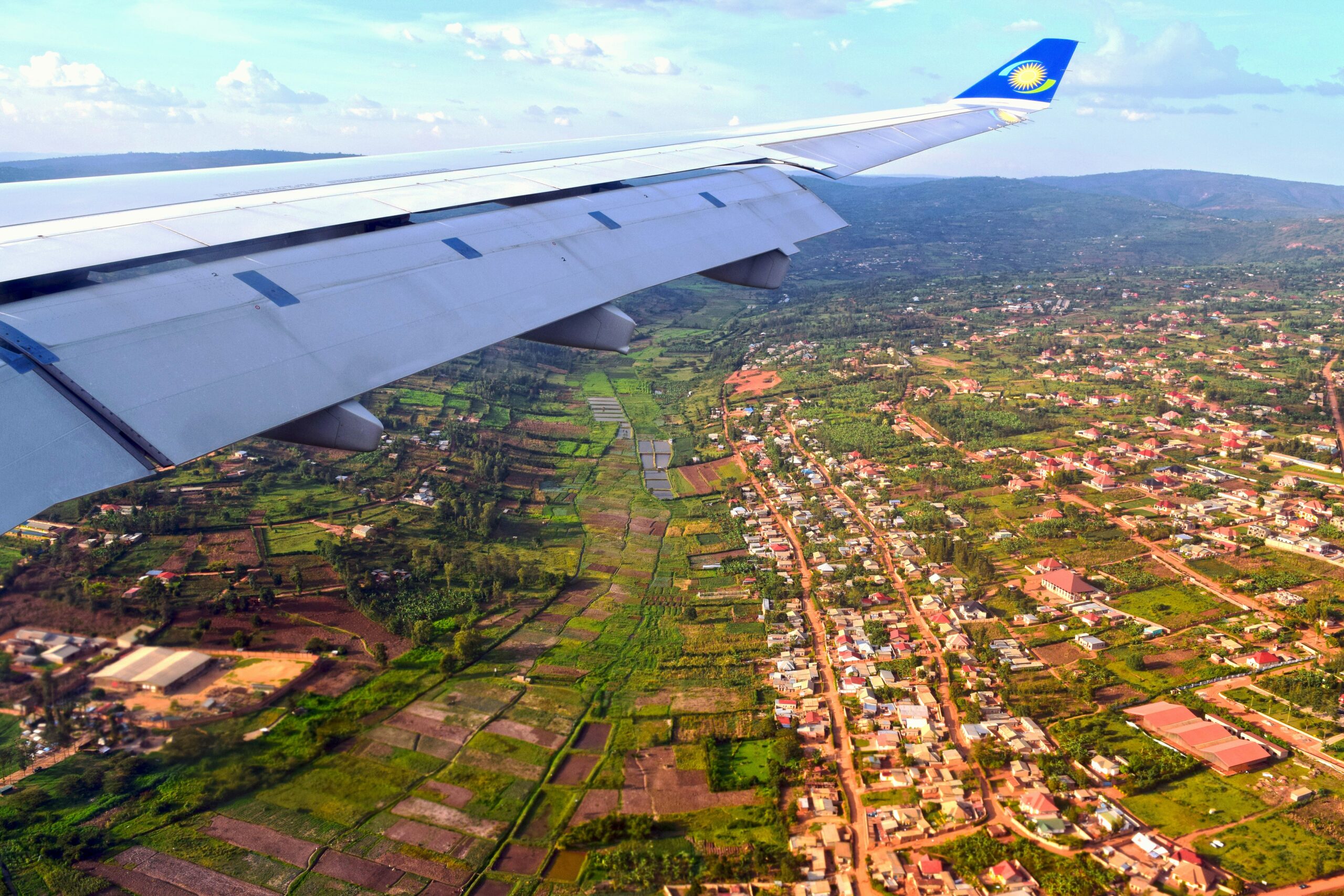 View from RwandAir plane window