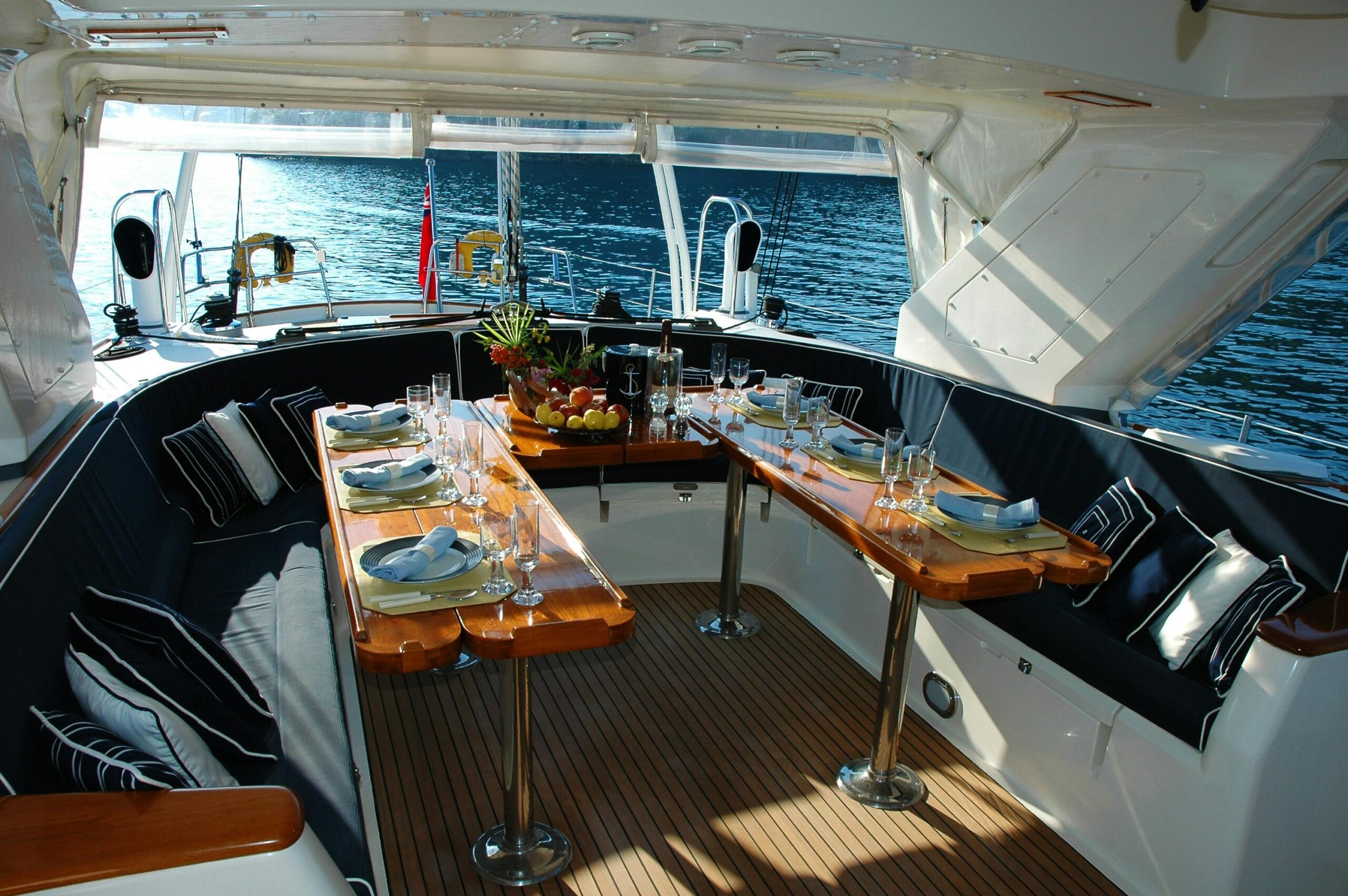 Luxurious interior of a yacht