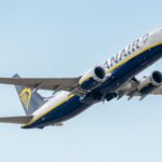 Ryanair jet in the sky