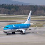 KLM aircraft preparing for take off
