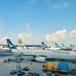 Cathay Pacific aircraft at Hong Kong International Airport (HKIA)