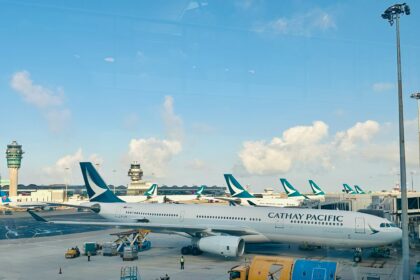 Cathay Pacific aircraft at Hong Kong International Airport (HKIA)