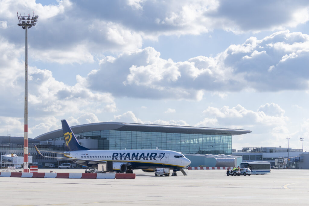 Ryanair flight at Budapest Airport. Ryanair to focus on other European destinations