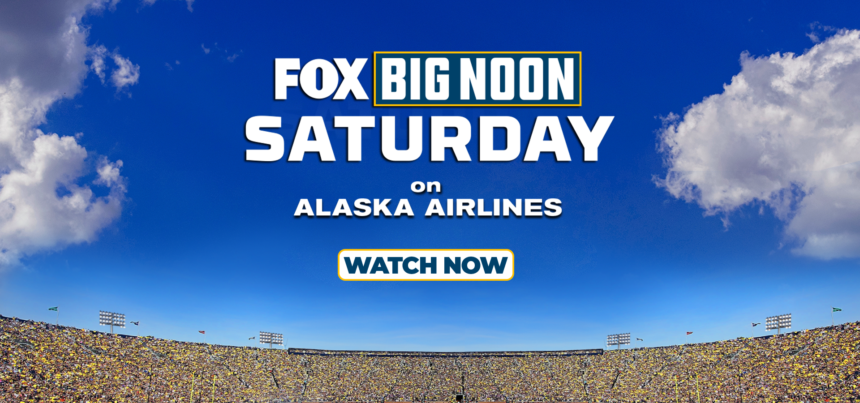 Alaska Airlines returns Fox Big Noon Saturday inflight streaming from Aug 30. ahead of college football season kick off. Guests flying with the airline with have access to the no-cost streaming to college football games on satellite Wi-Fi.