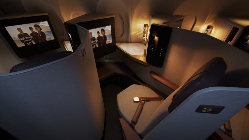 Onboard Etihad Airways aircraft