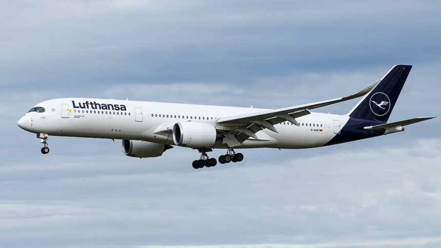 A Lufthansa Airbus A350-900