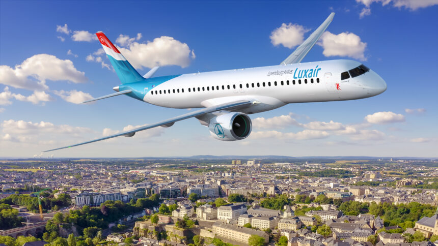 E195-E2 Luxair Branded aircraft