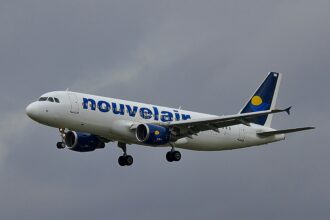 Nouvelair Airliner in flight