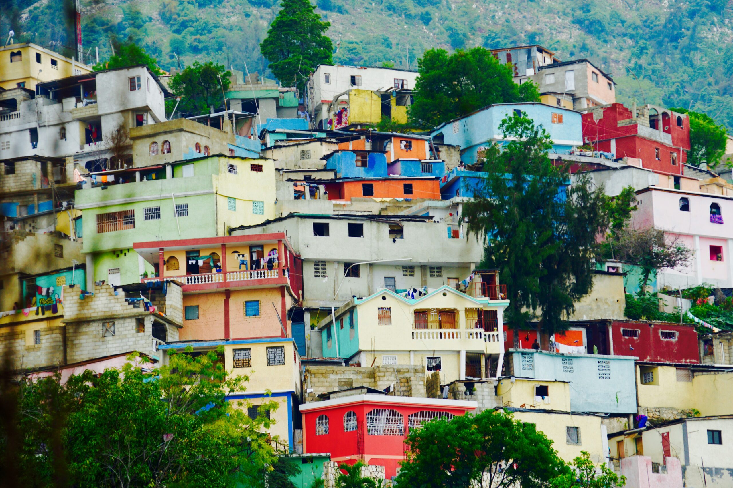 Houses in the mountains of Port-au-Prince, Haiti