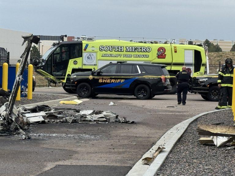 South Metro Fire Rescue responded to what was originally reported as an explosion near Peoria St. and Aviator Way in unincorporated Douglas County.