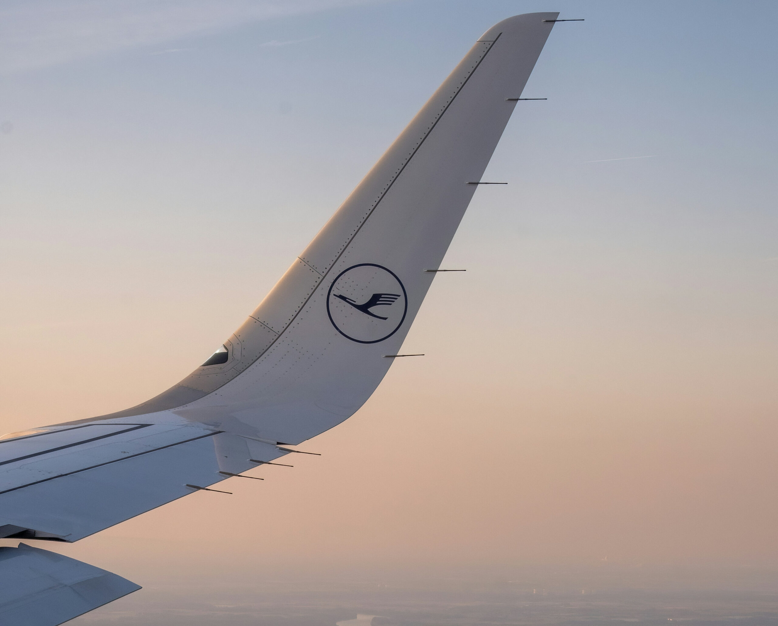 Wing of a Lufthansa Airliner 