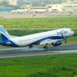 An Indigo Airbus A320 taking off from Hazrat Shahjalal International Airport