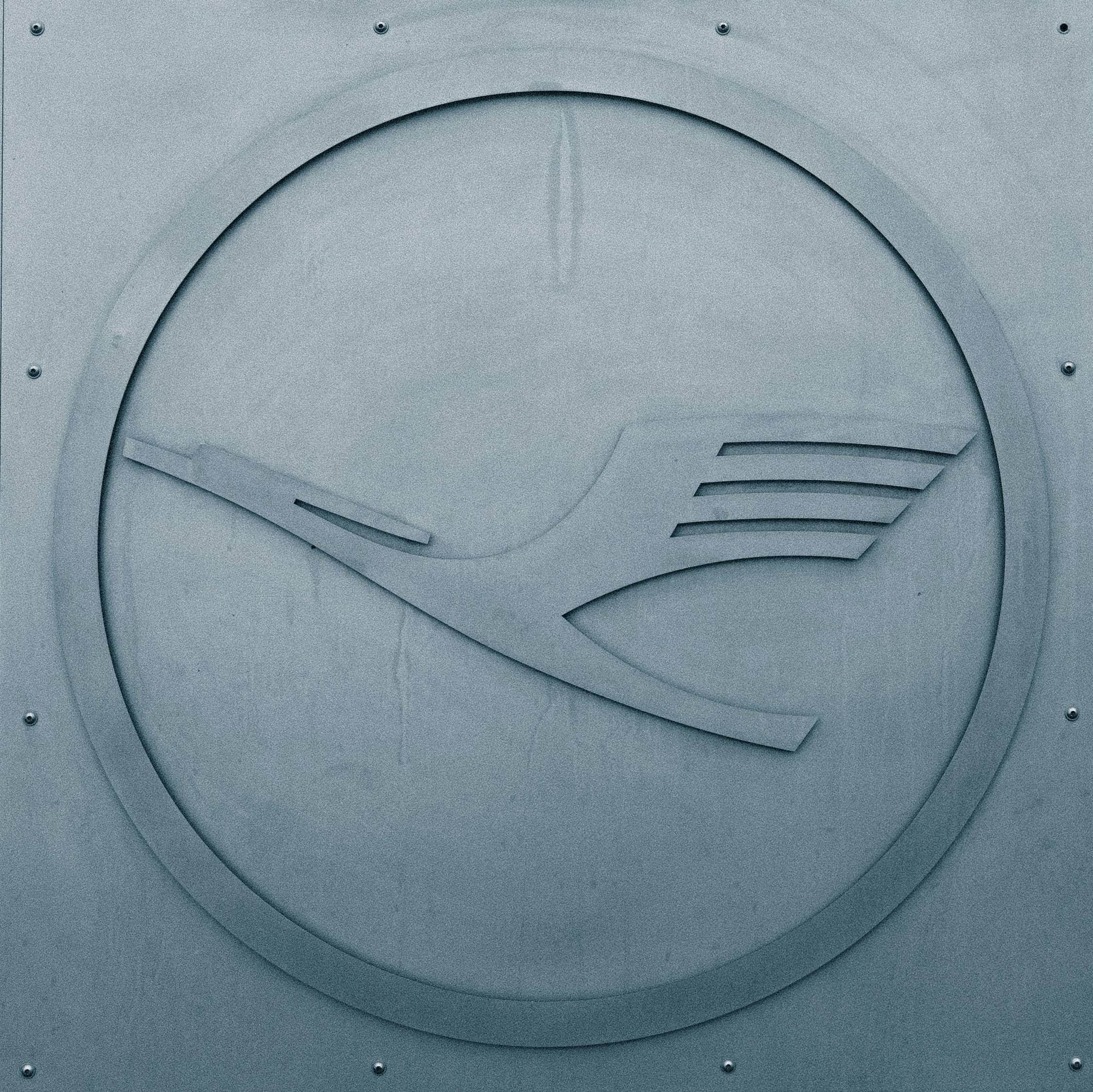 Circular Metal Lufthansa Sign 