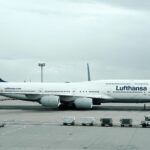Lufthansa Airliner in Frankfurt Germany