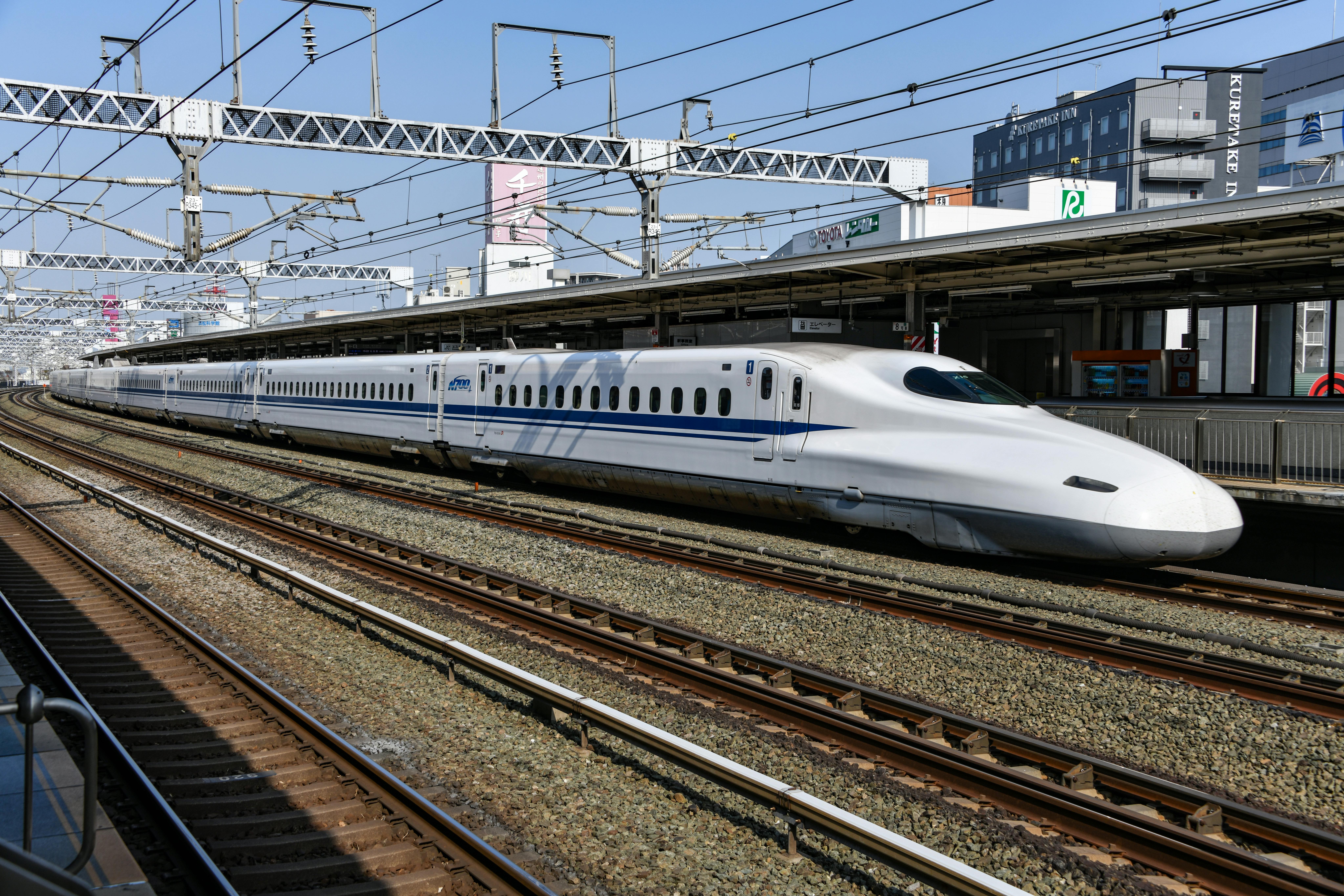 White Electric Train in Japan
