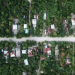 Aerial view of houses in Port-au-Prince, Haiti