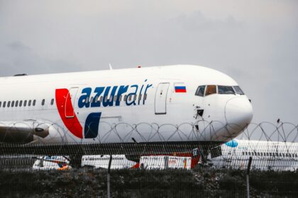 Front of Azurair Aircraft