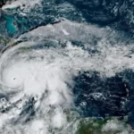 Satellite images of Hurricane Melissa approaching Jamaica