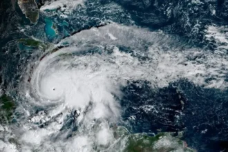 Satellite images of Hurricane Melissa approaching Jamaica
