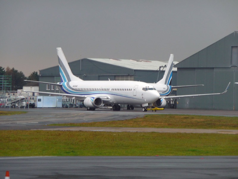Aircraft on the runway on Bournemouth Airport