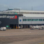 The outside of the Cardiff Airport Terminal building.