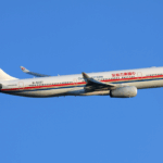 A China Eastern Airlines Airbus A330 aircraft in the air.