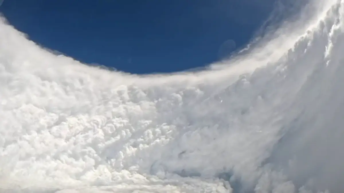 Inside the eye of Hurricane Melissa 