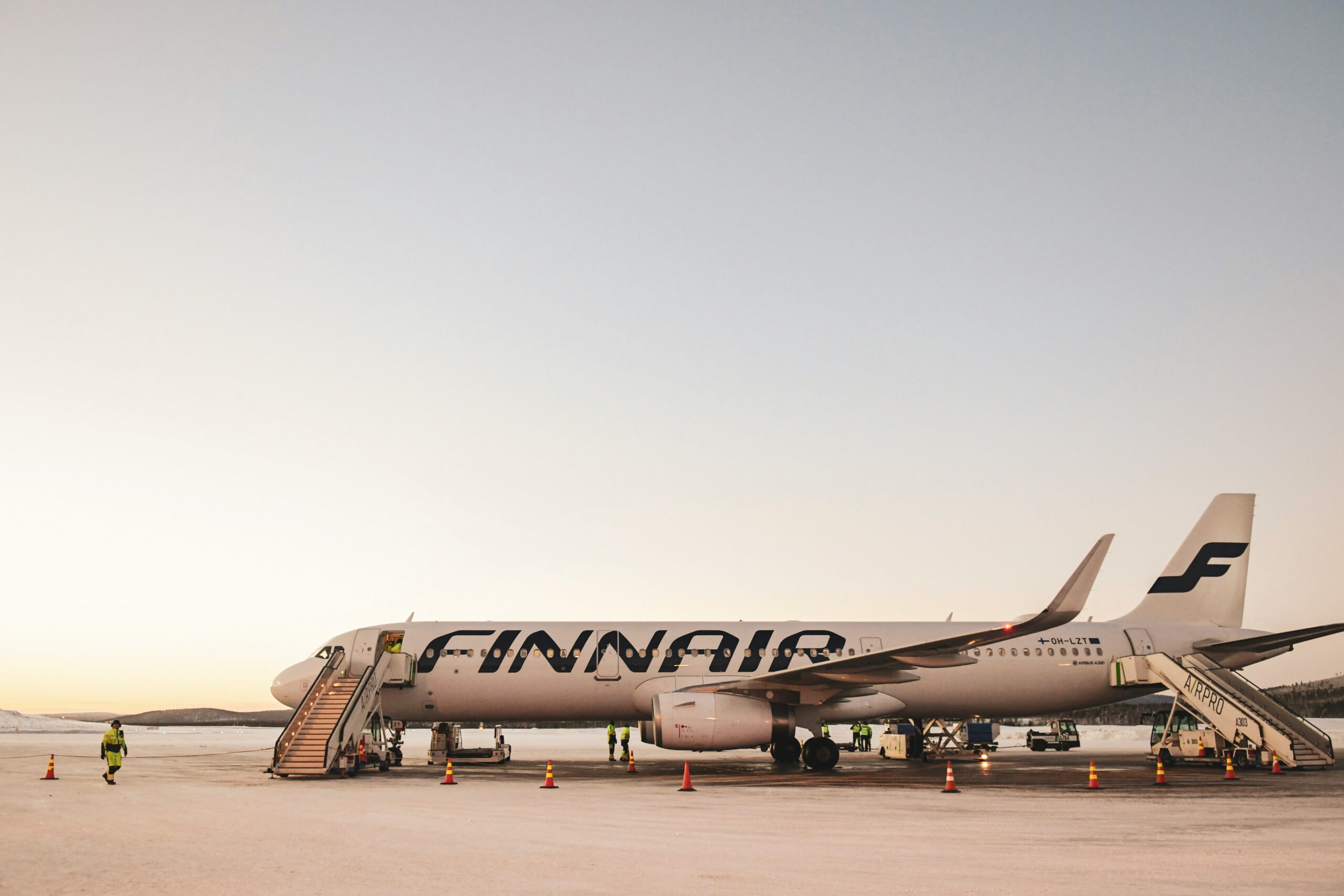 Finnair aircraft on ground