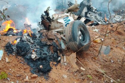 Twelve feared dead as a small aircraft has crashed off the coast of Kenya in Kwale, image shows the remains of the crash whilst emergency services fight the fire and look for survivors.