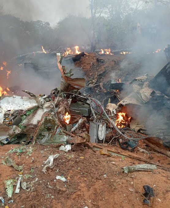 Twelve feared dead as a small aircraft has crashed off the coast of Kenya in Kwale, image shows the remains of the crash whilst emergency services fight the fire and look for survivors.