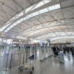 Terminal 1 Departure Hall at Incheon International Airport, South Korea.