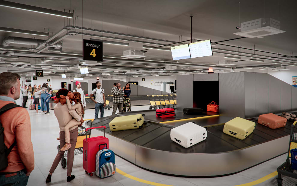 Images of new terminal shared by Leeds Bradford Airport 