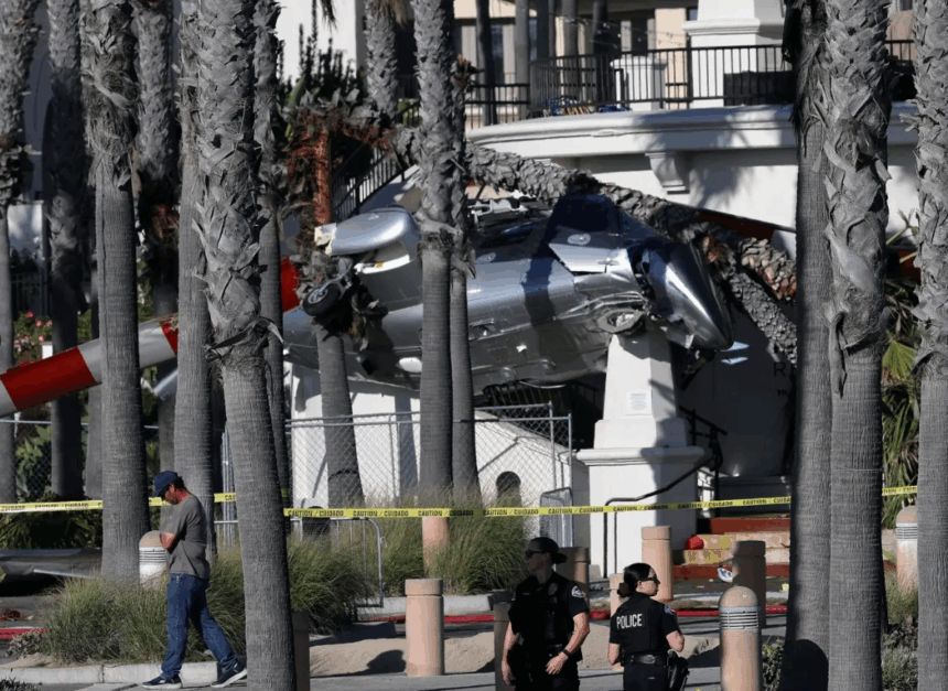 huntington beach helicopter crash
